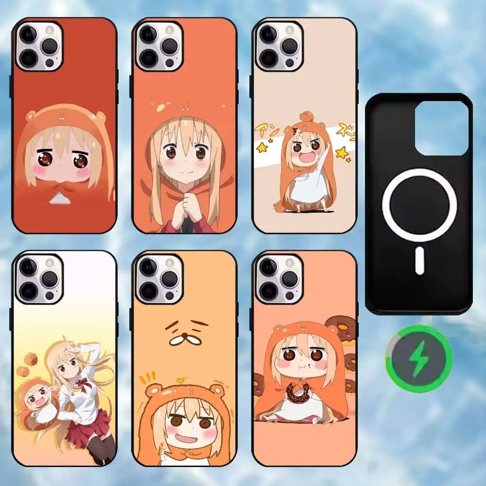 

Himouto Umaru-ChanS Phone Case For iPhone17,16,15,14,13,12,11 Max Black Wireless Charging Protecitve Cover