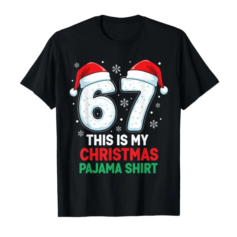 

67 Meme Six Seven for Kids Women Men Boys Girls Christmas T-shirt For Men Women 100% Cotton T Shirts Short Sleeve Tops 1103-1