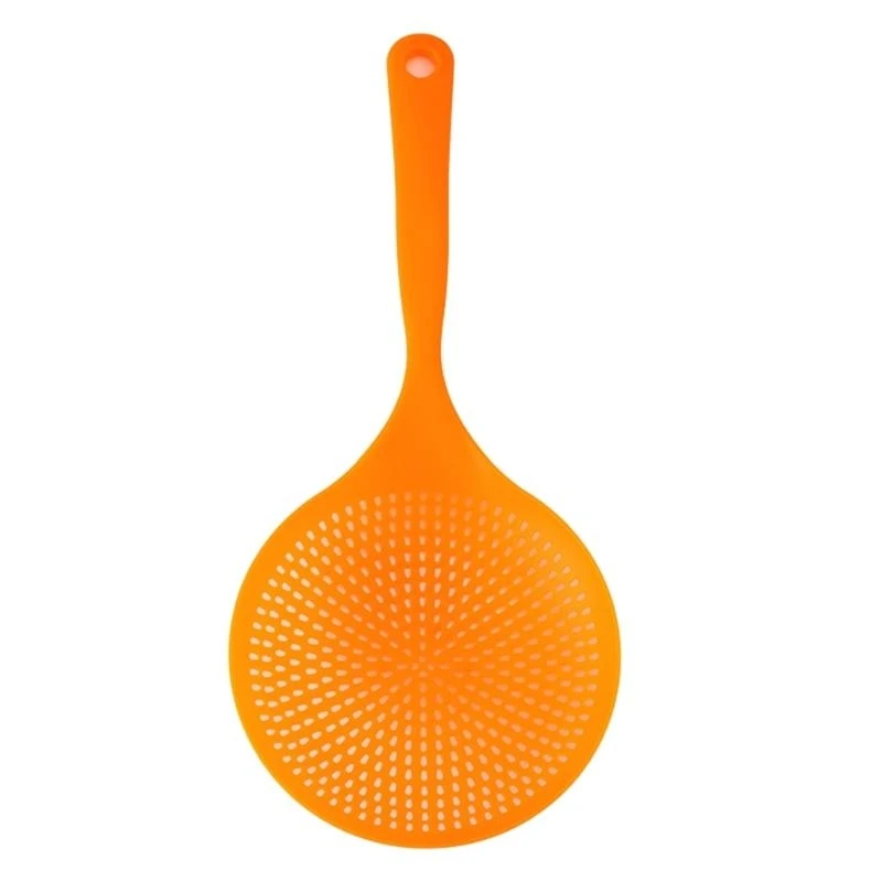 High Temperatures Resistant Large Filter Spoon Colander Kitchen Slotted Strainer with Ergonomic Handle Cooking Tool