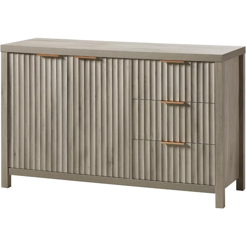 Oxford Fluted Storage Cabinet Sideboard Large Buffet with Adjustable Shelves