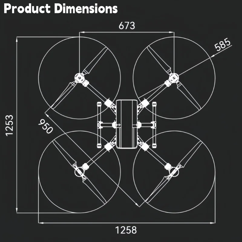 EFT X950 Industrial  Frame：A Flight Platform with Minimalist Aesthetics Lightweight Portability for Multi-Scenario Application