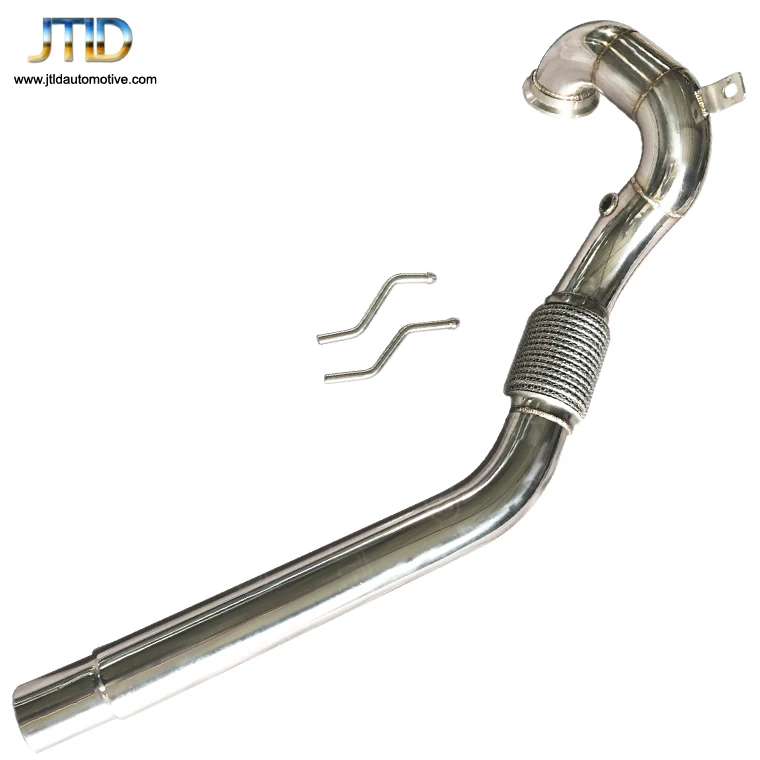 JTLD Exterior Accessories 304SS Exhaust Welded Pipe Decat Downpipe for VW MK7 2.0T 2013-2017