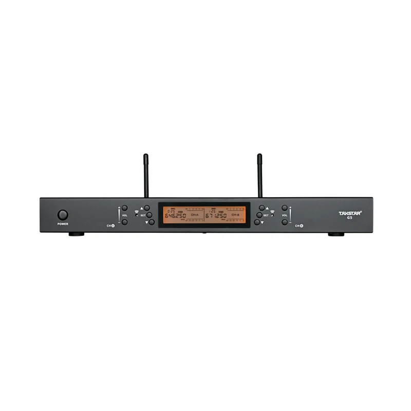 G5 Wireless Microphone 2 Channel UHF 645-693MHz Professional Performance Host Live Broadcast Party Handheld Microphone