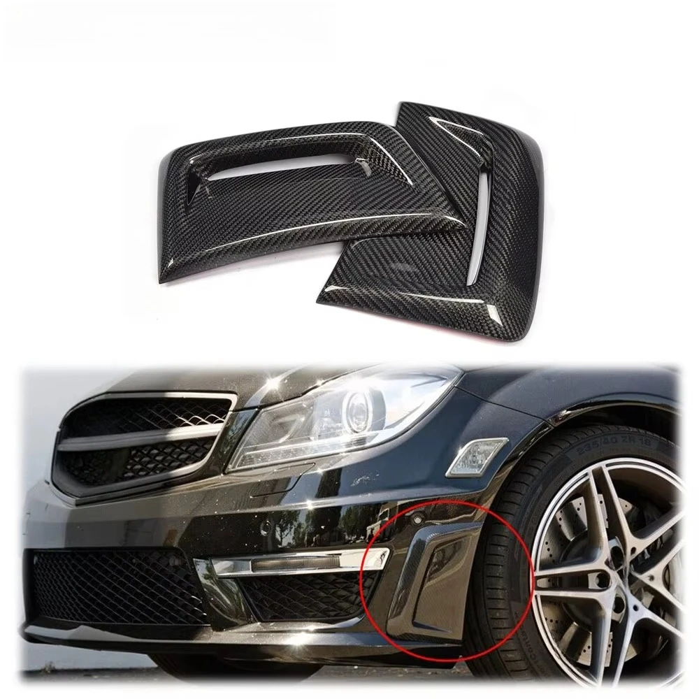 

Car Carbon Fiber Front Bumper Side Grill Cover Vent Cover Carbon Side Vent for Benz W204 C63 12-15