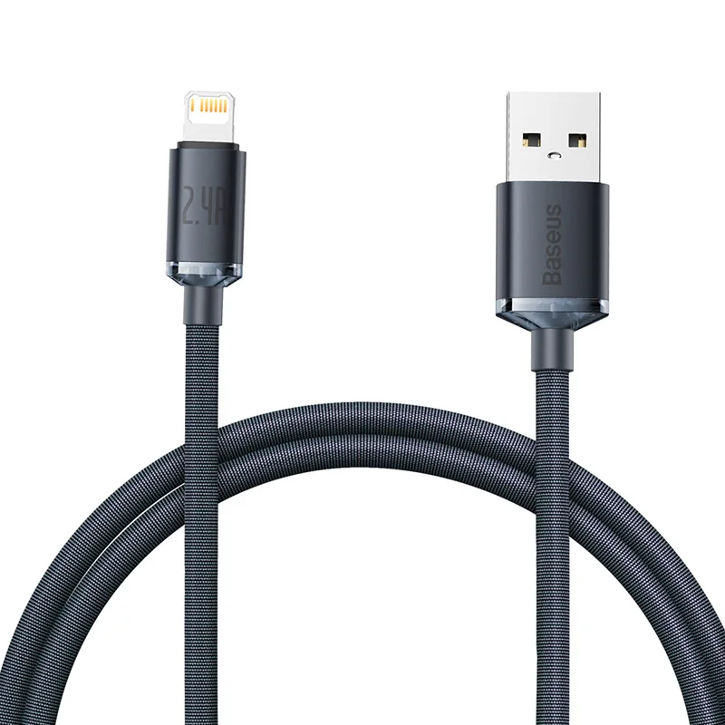 Kabel Baseus USB do iPhone 14 13 12 Pro Max X XR XS 8 7 6s 6 iPad szybka ładowarka USB przewód do telefonu komórkowego — zdjęcie 2