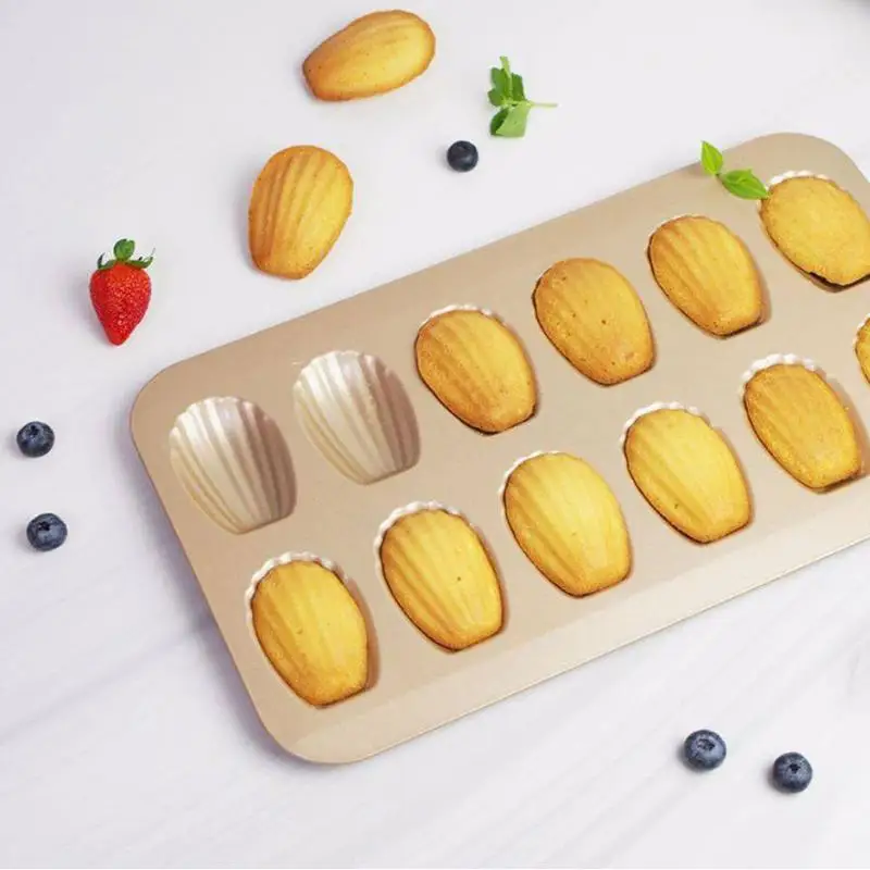 ~6 Hole/12 Hole Madeleine Non Stick Carbon Steel Cake Pan French Shell Shaped Pastry Mold 3d Cookie Cutter