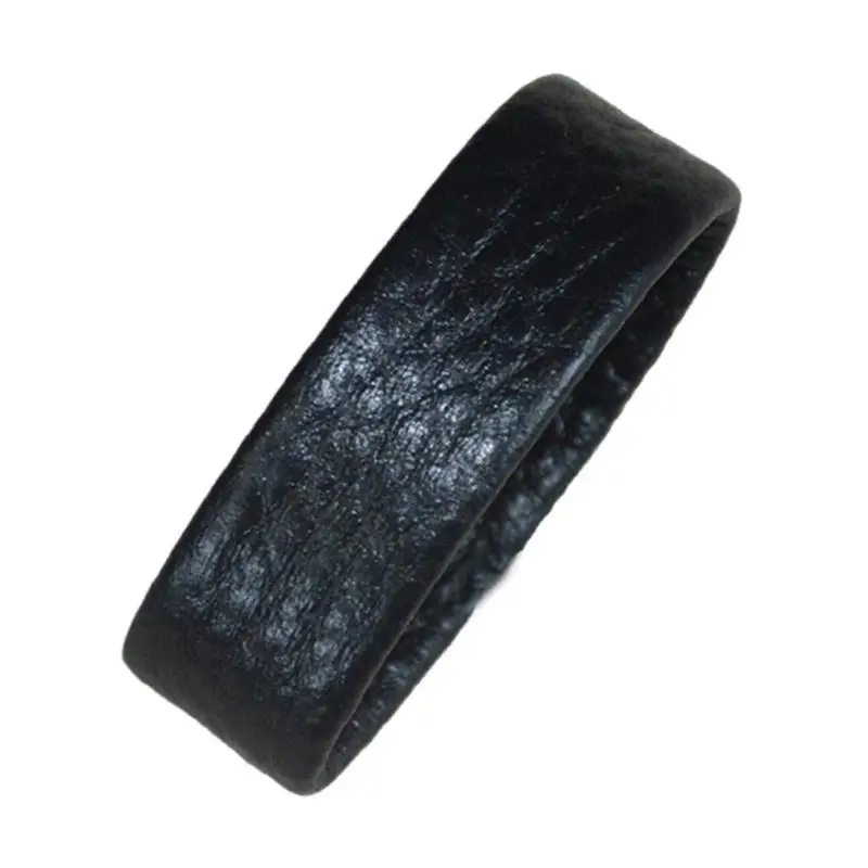39BD Grains Leather Belt Clip Sophisticated Cowhides Leather Belt Rings Belt Clip Keeper for Professional Attires