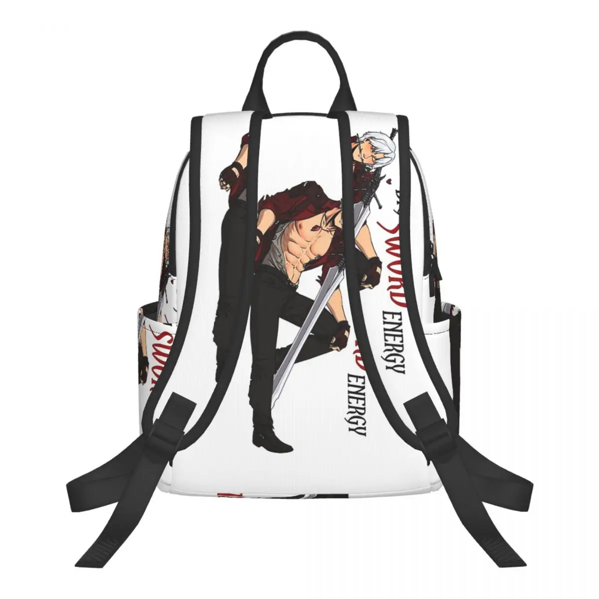 Devil May Cry Big Sword Energy Student Backpack School Bag Hiking Travel Daypack for Men Women Bookbag Shoulder Bags