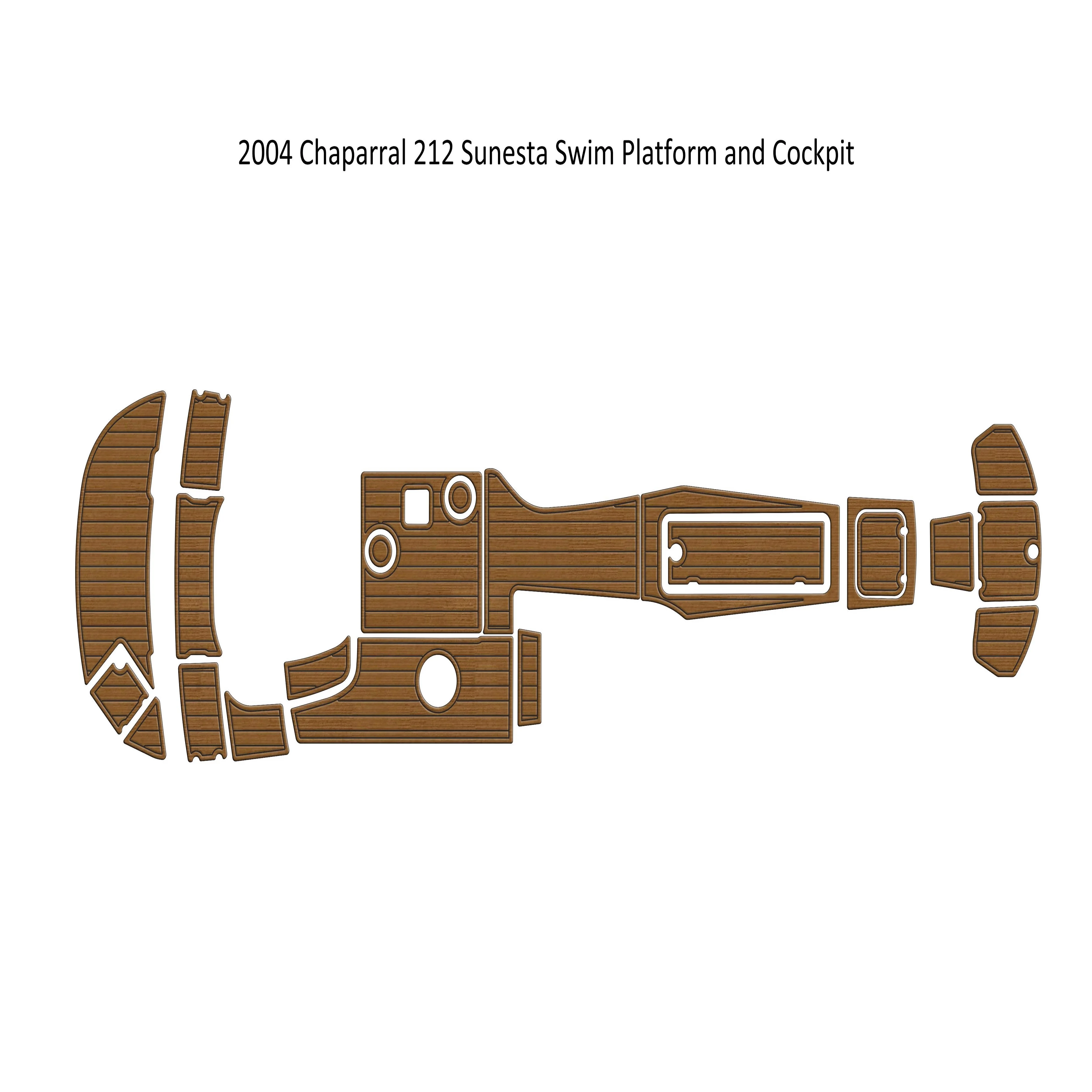 Swim Platform Cockpit Boat EVA Foam Teak Floor Pad For 2004 Chaparral 212 Sunesta