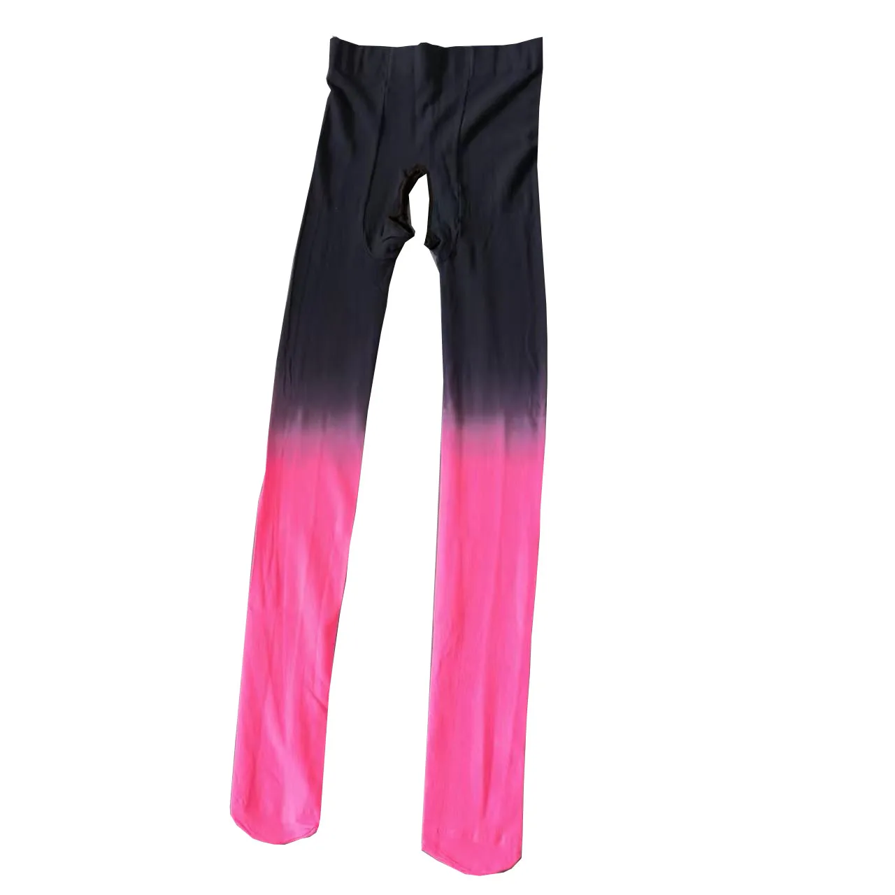 80D Autumn Winter Women Trendy Velvet Tights Gradient Color Open Crotch Stockings Sexy Socks Opaque Pantyhose Hosiery