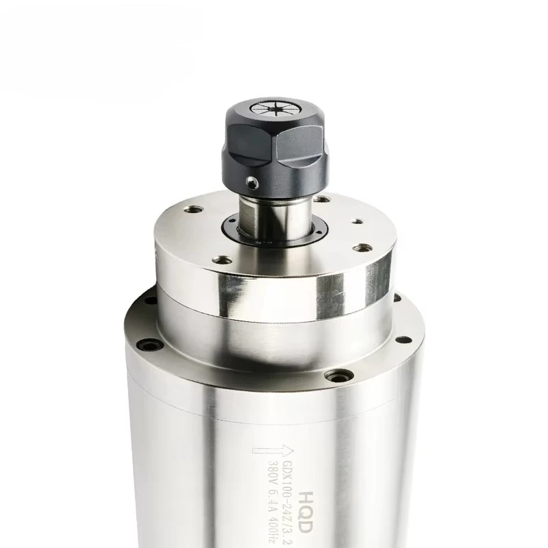 HQD 3.2KW Mold Spindle Motor GDK100-24Z/3.2 Water Cooled 24000RPM 400Hz 4 Bearings ER20 Constant Torque CNC Milling