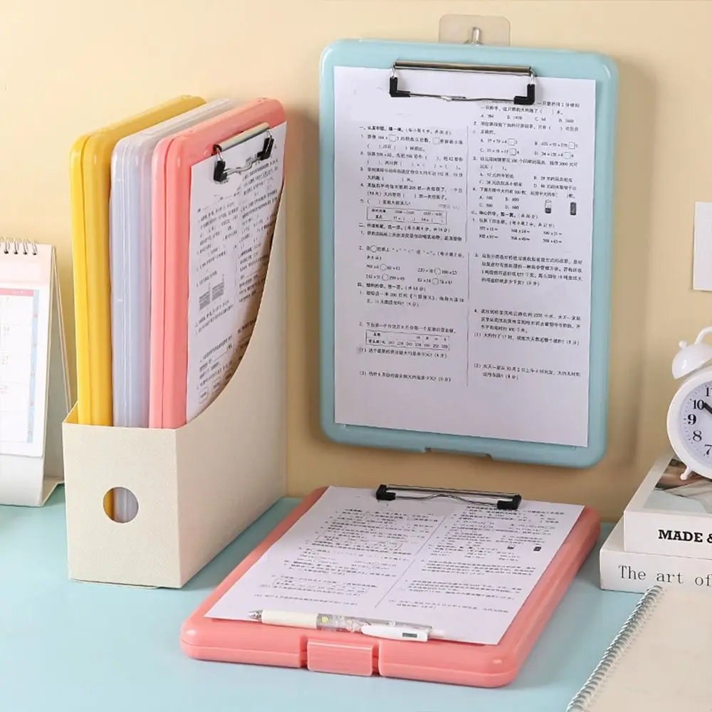 

Memo Clip Board A4 File Clipboard Box Case A4 File Organizer Large Capacity A4 File Folder Waterproof Minimalism
