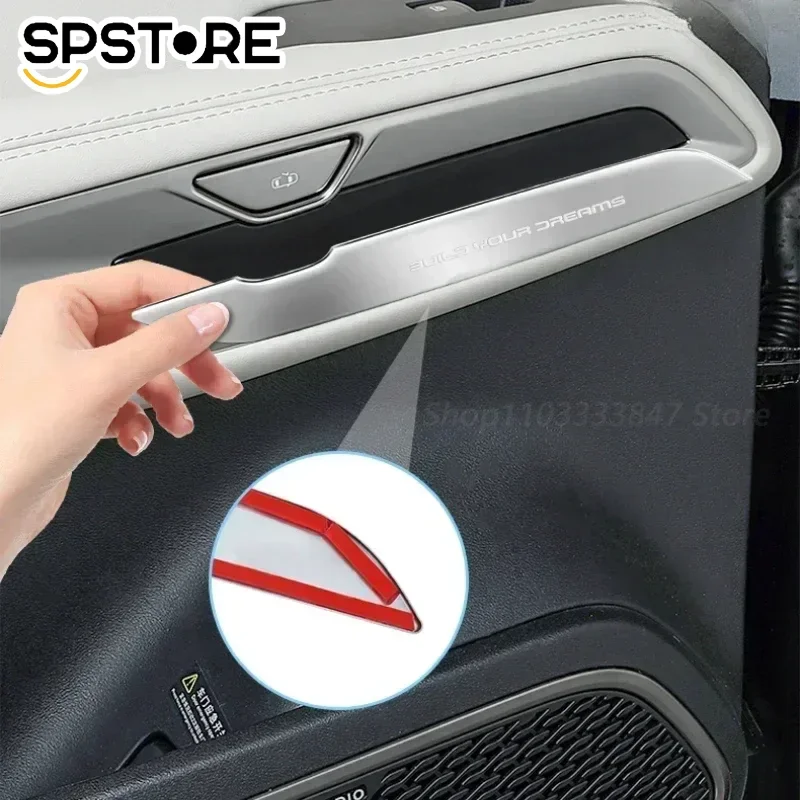 For BYD Song L DMi/EV Auto Inner Door Handle Panel Speaker Cover Central Control Instrument Door Metal Audio Cover Car Supplies