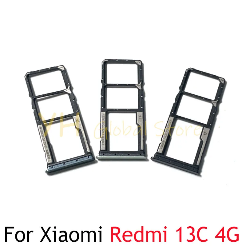 For Xiaomi Redmi 13 13C Sim Card Slot Tray Holder Sim Card Repair Parts