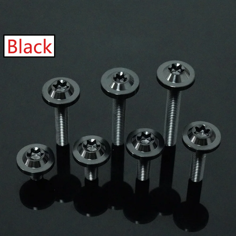 FLAWLESSTI M6X10-40 mm Gr5 Titanium Bolts Fender Front Rear Brake Line Exhasut Pipe Cover Bolt For Forza 350 Xmax 300 Wave 125i
