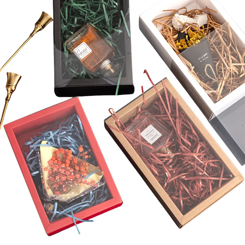 

Wholesale 50pcs Custom Logo Luxury Sliding Cover Rigid Cardboard Paper Packaging Gift Jewelry Small Drawer Box With Ribbon WJ102