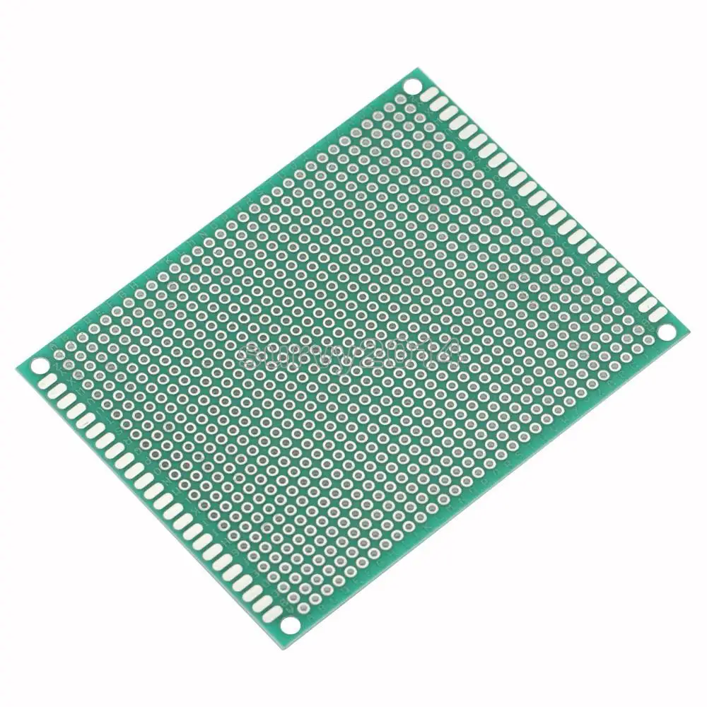 7x9 cm PROTOTYP PCB 7*9cm panel doppel beschichtung/verzinnen PCB Universal Board doppelseitige PCB 2,54 MM bord Grün