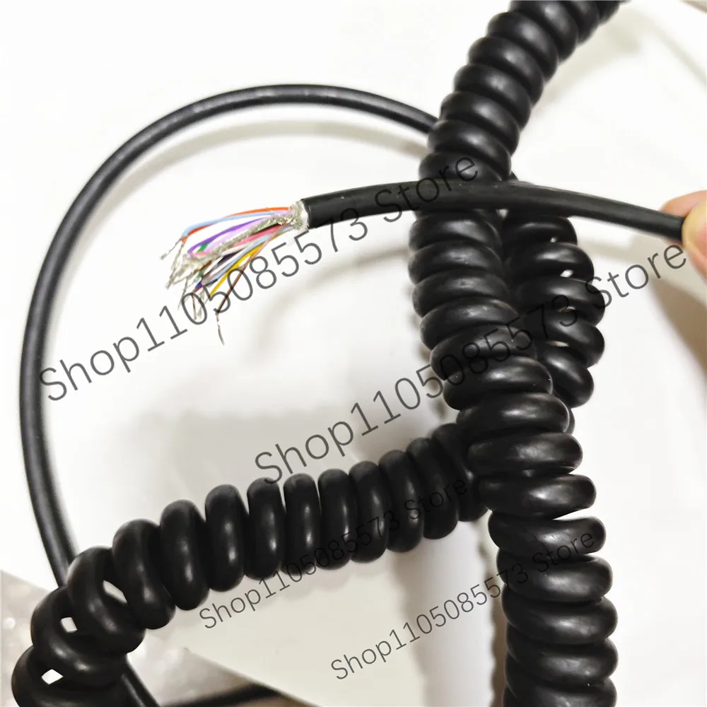 12 15 16 17 18 19 21  Cores Spring Spiral Cable Coiled Cable for CNC Handheld Encoder Manual Pulse Generator MPG