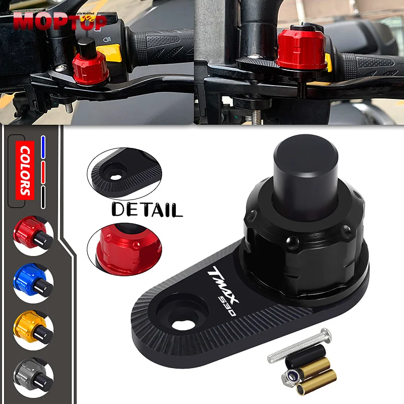 

2023 Motorcycle CNC Brake Lever Parking Button Semi-automatic Lock Switch For YAMAHA TMAX530 TMAX560 TMAX 530 DX/SX 560 TECHMAX