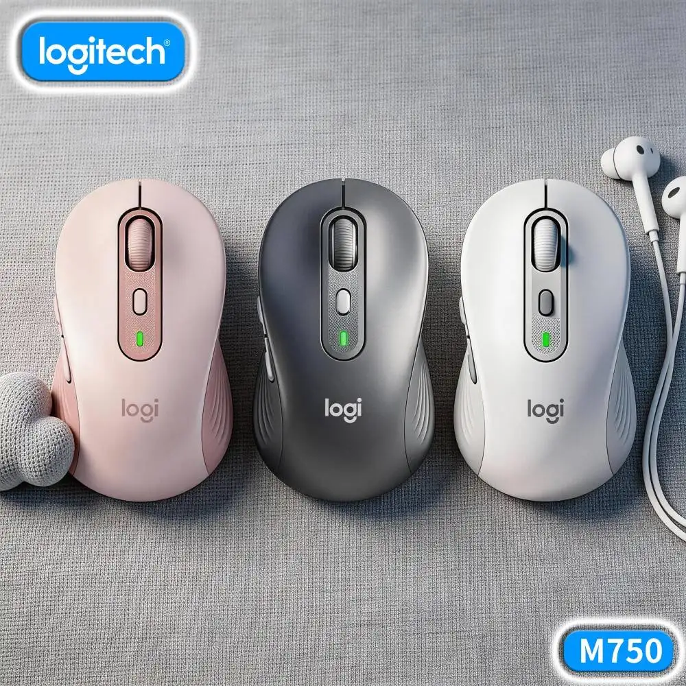 Logitech M650/M650L Ergonomic Mouse - Soft Thumb Area, Advanced Optical Sensor, Rubber Side Grips, 10m Range