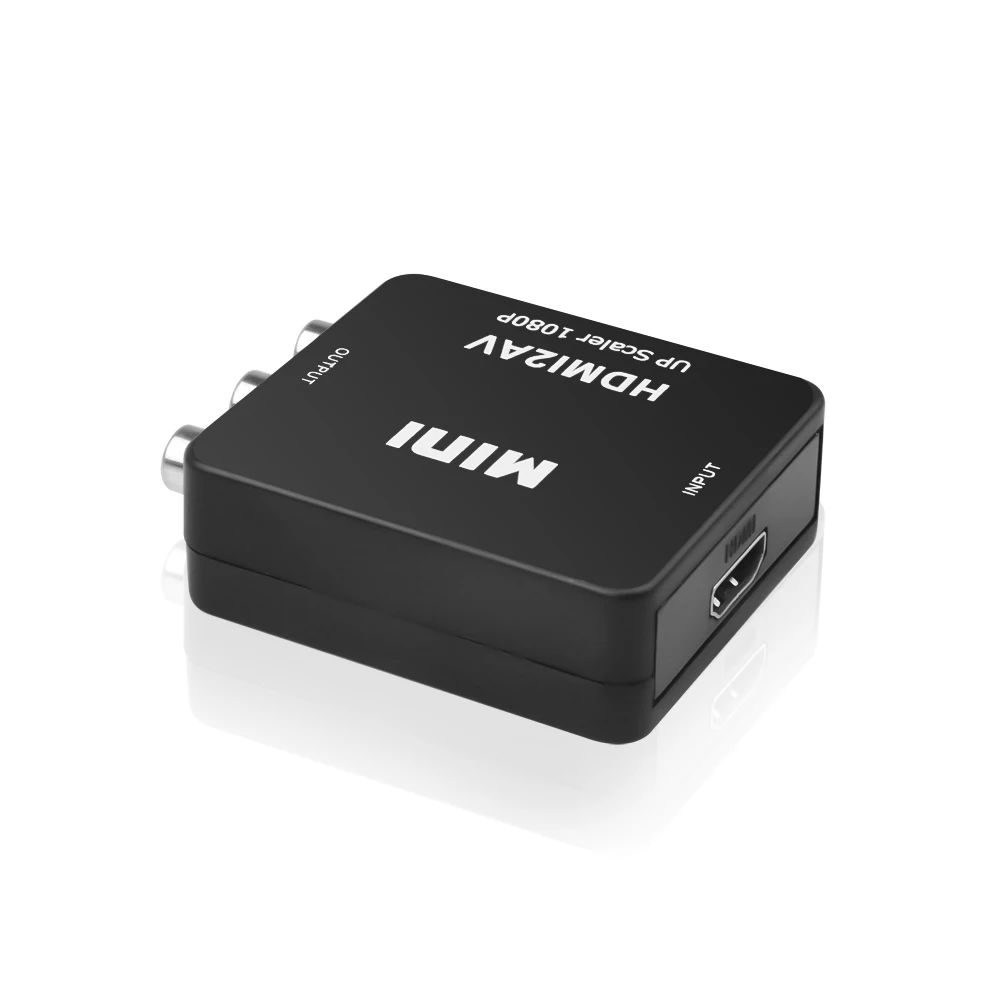 HD 1080P HDMI-compatible to RCA Converter AV/CVSB L/R Video Box 1920*1080 60Hz HDMI2AV Support NTSC PAL Output AV Adapter