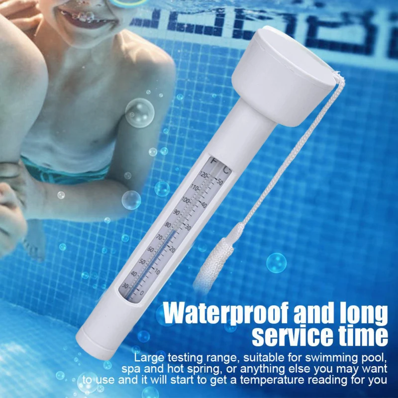 1/2pcs Swimming Pool Floating Thermometer Fish Ponds Water Temperature Measuring Tool Hot Tub Spa Aquarium Pool Accessories