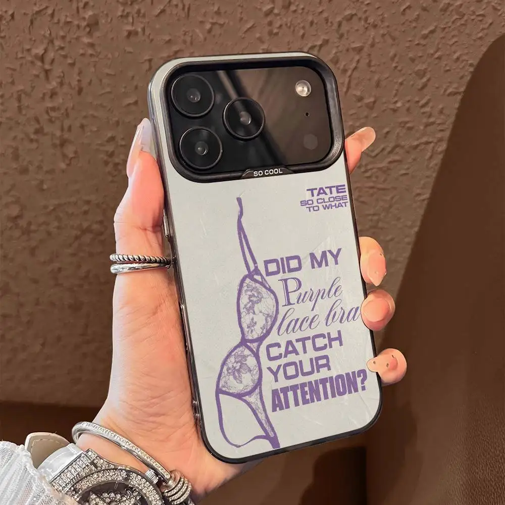 T-Tate McRae Si vicino alla cosa Custodia per telefono per iPhone 17,16,15,14,13,12,11,Pro,Max,Plus,E,Air,Mini Cover in Tpu nera