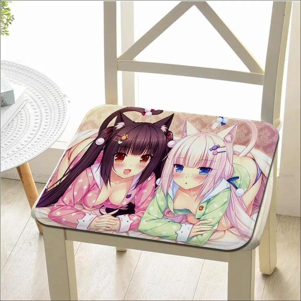 Anime Nekopara Movie Cushion Simplicity Multi-Color Dining Chair  Circular Decoration Seat Office Desk Outdoor Garden Cushions