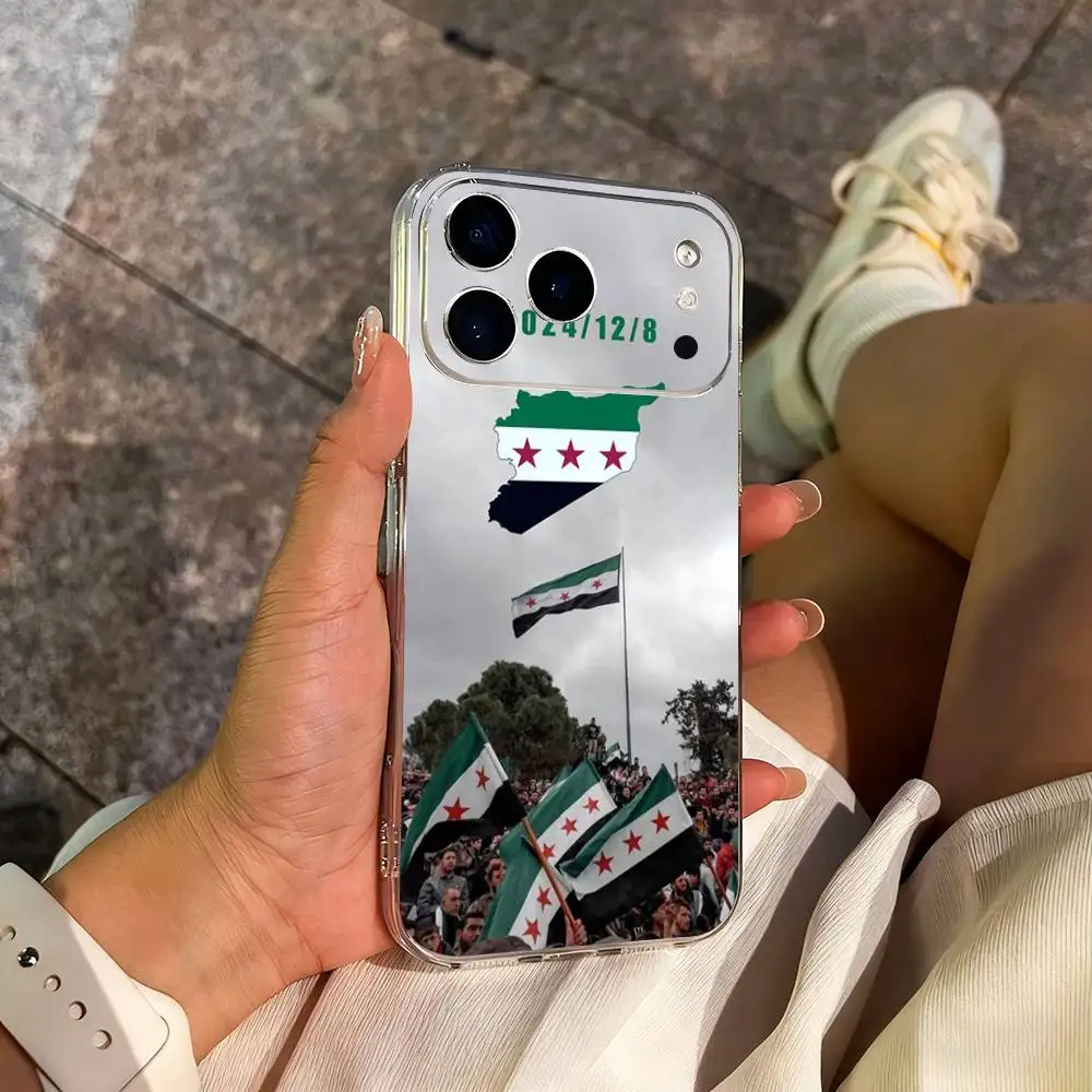 حافظة هاتف بعلم السوري أحمد الشارا لهاتف آيفون 14,13,12,11,17,16,15,Pro,Max,Plus,X,XS,XR,SE,غطاء ناعم شفاف صغير