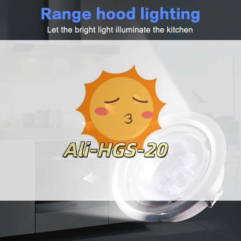 

Замена лампочки вытяжки, галогенная лампа 65 мм, 20 Вт, 12 В переменного тока, прозрачное стекло, простая установка для большинства кухонных вытяжек