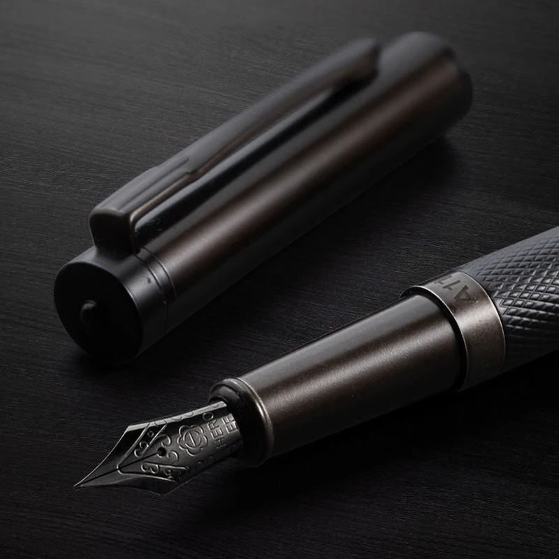 HERO Black Forest Metal Fountain Pen Titanium Black Series Stationery Calligraphy Pen Excellent Writing Business Office Gift Pen