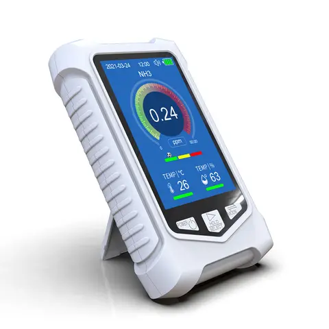 NH3 암모니아 감지기 충전식 리튬 배터리 2000mah 테스트 범위 0-50ppm ABS 소재