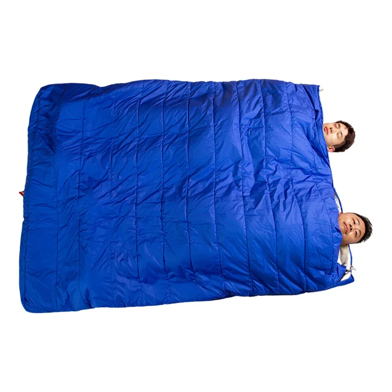 Cotton Double Envelope Sleeping Bag, Portable Thickened Double Sleeping Bag Outdoor Camping Camping Travel Adult Sleeping Bag