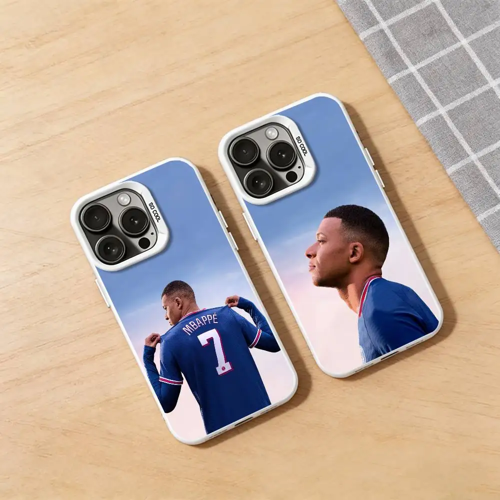 

Football Star M-Mbappe Phone Case for iPhone 17 16 Pro Plus X XS Max Air Mini 15 14 Soft Shockproof Cover
