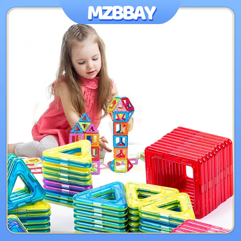 Montessori Kinder DIY Magnetische Bausteine Spielzeug Eltern-kind-Interaktive Frühen Bildung Lernen Bau Set Spielzeug Geschenk