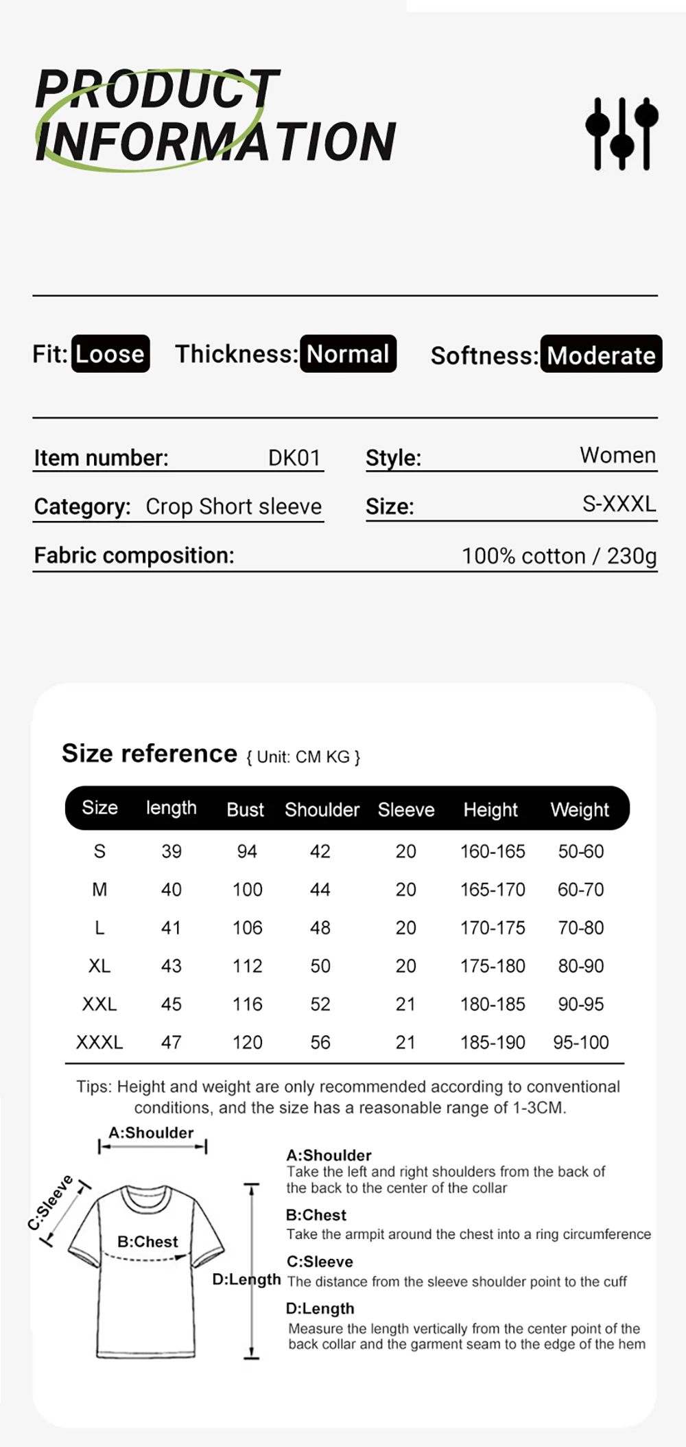 Personalisierte, individuelle DIY-Foto-Crop-Tops aus Baumwolle in den Größen S-3XL, lässige, lockere Kurzarm-Shirts, bequeme Basic-Streetwear. – Detail 1
