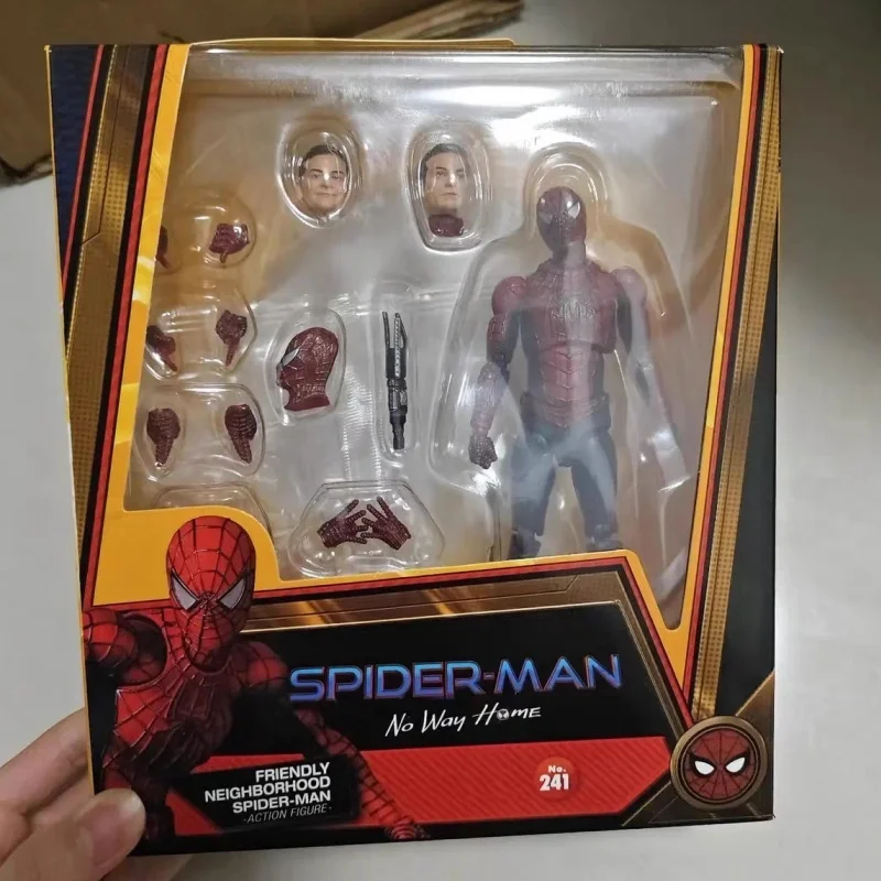 

New In Stock Ko Mafex 241 Tobey Maguire Spider Man No Way Home Friendly Neighborhood Spider Man Ko Anime Action Figure Model Toy