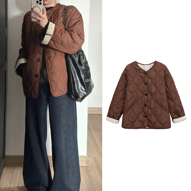 

TRAFZR Parkas Straight Female Jackets Coats for Women Parka Outdoor Woman Women's Winter Luxury Brands Coat Informal 2025 New