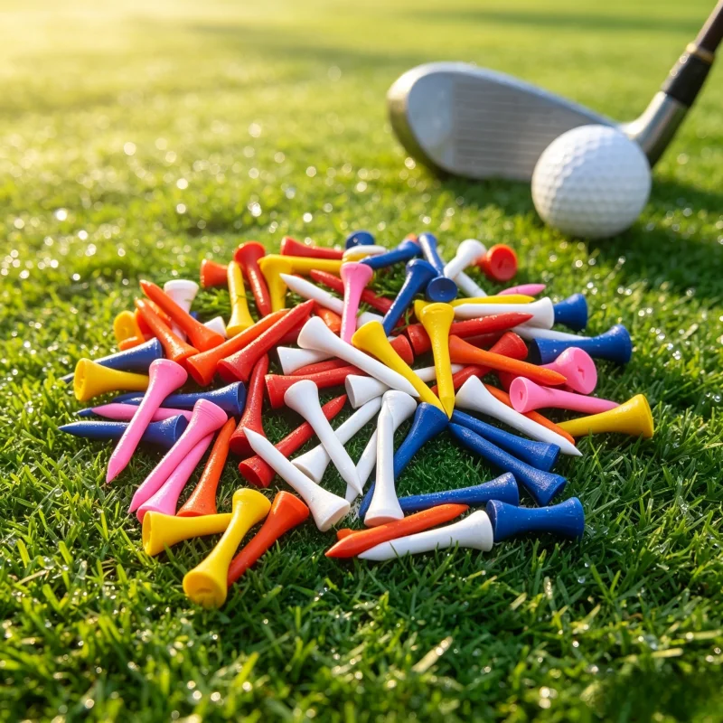 Soporte de Madera de Alta Calidad para Pelotas de Golf, Accesorios de Golf de Colores Variados, 100 Unidades, Color Aleatorio