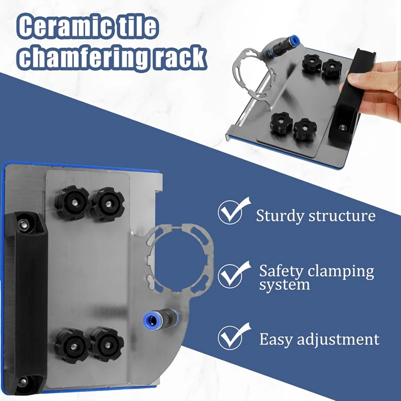 Angle Grinder Stand For Tile 45° Chamfer Cutting,2 Saw Blade & Tube,Special Cutting Bracket For 100 Type Angle Grinder