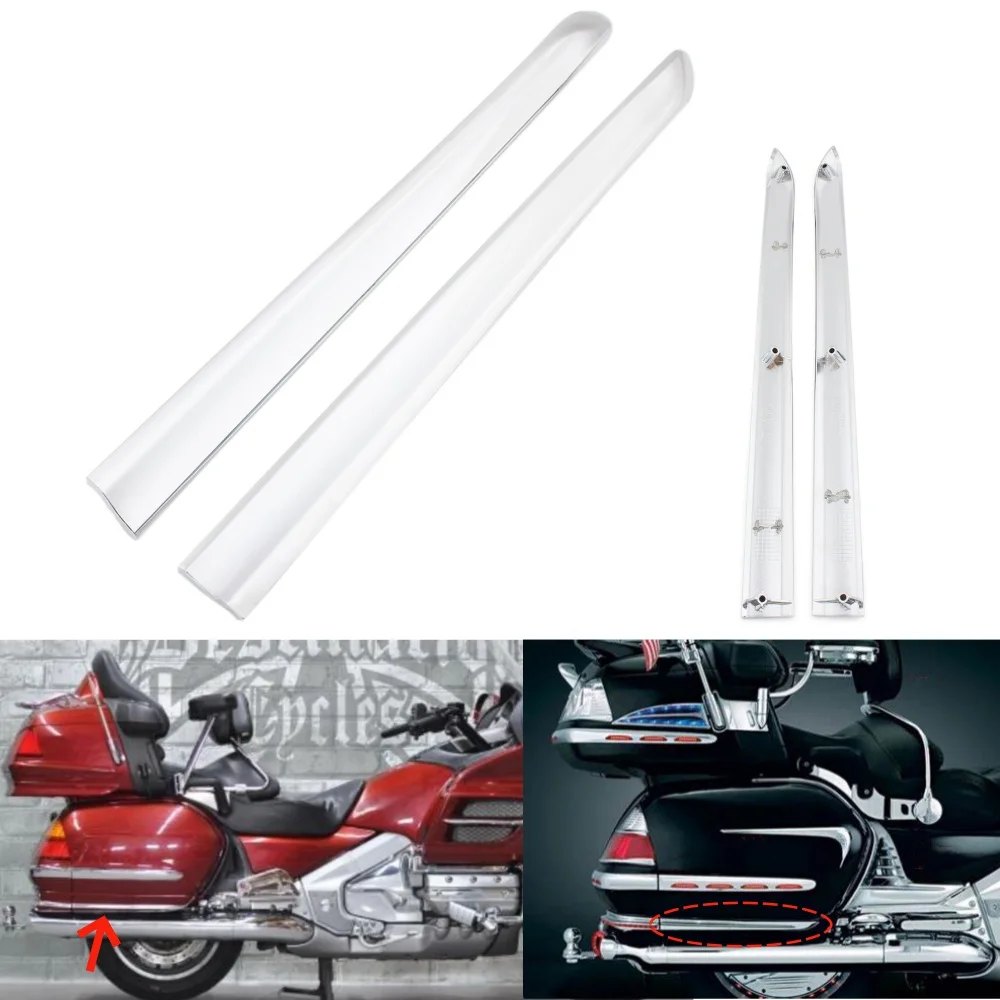 

Motorcycle Trunk Lower Saddlebag Molding Trim Fairing Decoration Strips ABS Plastic For Honda Goldwing GL1800 GL 1800 2001-2011