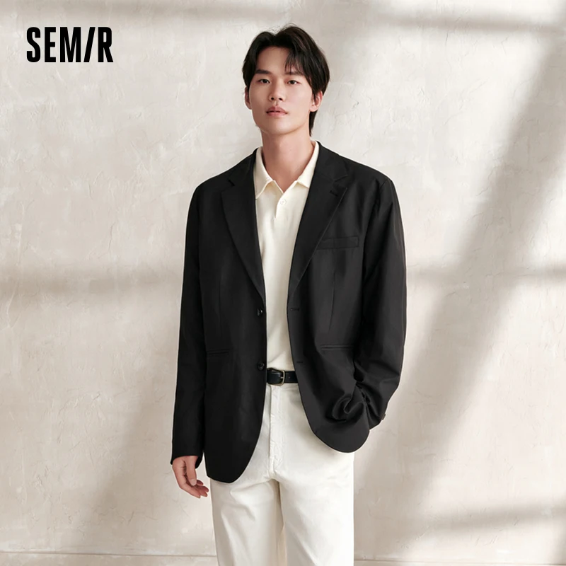 Semir Suit Men Casual Suit 2024 New Autumn Urban Business Commute Style Men Suit Jacket with Simple Solid Color