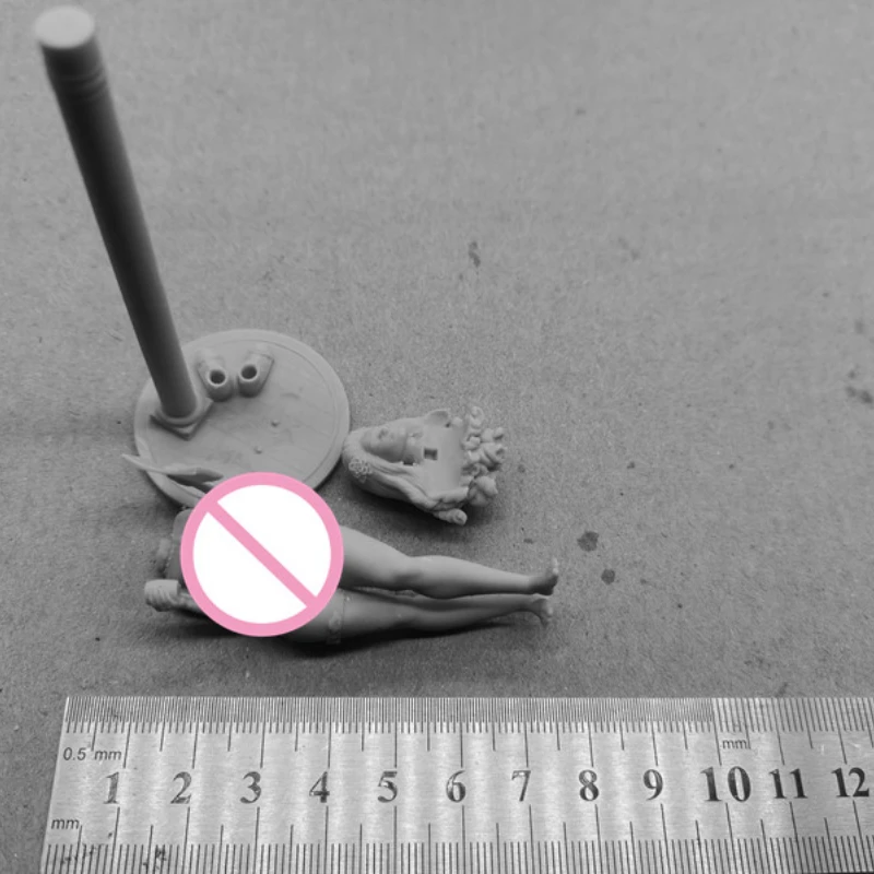 Kit de modelo de figura de resina completa para menina de leitura, brinquedo sem pintura, escala 1/24