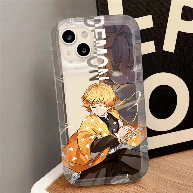 أنيمي شيطان القاتل للصدمات لينة جراب هاتف آيفون 14 16 15 13 12 11 برو ماكس 7 8 زائد XR X XS ماكس SE 2020 غطاء سيليكون