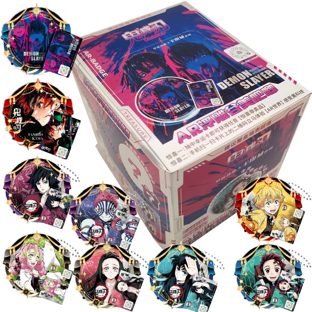 

Demon Slayer Trendy Peripheral ACG Collection Cards High-definition Characters Creative Rare Limited AR Badge Kids Holiday Gifts