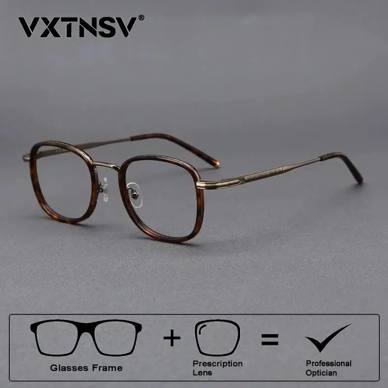 

VXTNSV Модные квадратные очки для чтения с защитой от синего света для мужчин и женщин, дизайнерские очки по рецепту, оптические очки с индивидуальной диоптрией