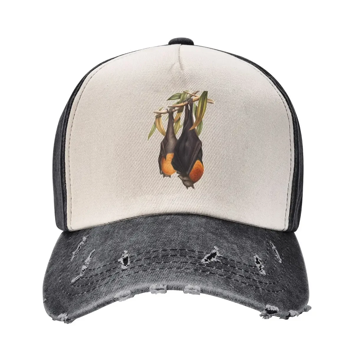 Australian Flying Fox Fruit Bat Pteropus poliocephalus by John Gould Baseball Cap Luxury Hat derby hat Women's Men's