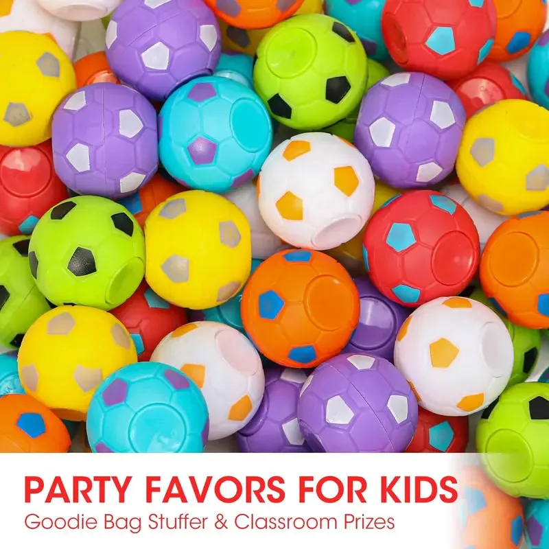 10/20pcs Fidget Spinners Soccer Ball Toy for Kids,Soccer Party Favors Goodie Bag Stuffers,Rotatable Soccer Finger Stress Ball image 3