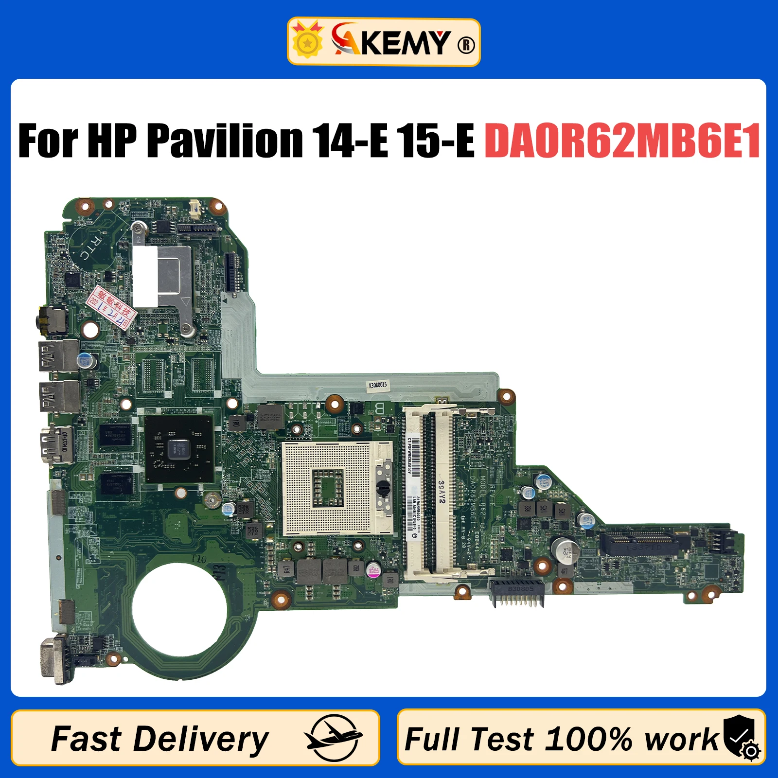 

DA0R62MB6E1 For HP Pavilion 14-E 15-E 17-E Laptop Motherboard 720459-001 713258-001 DA0R62MB6E0 With HD8670M GPU HM76