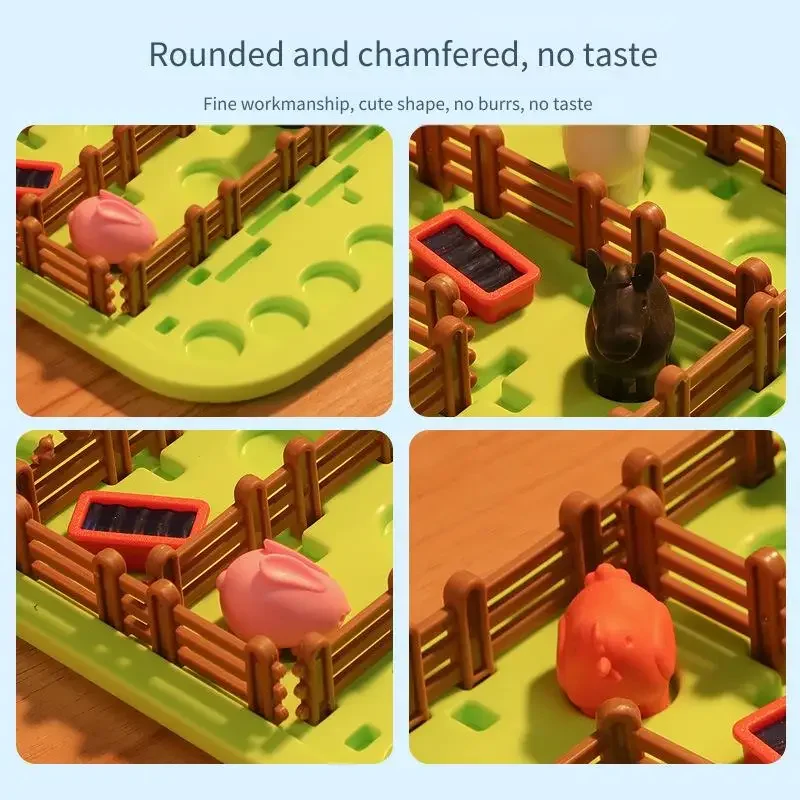 Children’s Brain Training 3D Jigsaw Puzzle - Farm Animal Logic Game Multiplayer Interactive Board & Educational Toy for Kids